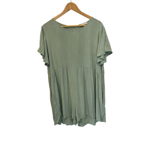 Women's VEVERET Green Short Sleeve Romper Size L